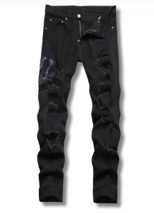 Black Python Jeans - Bee Drop