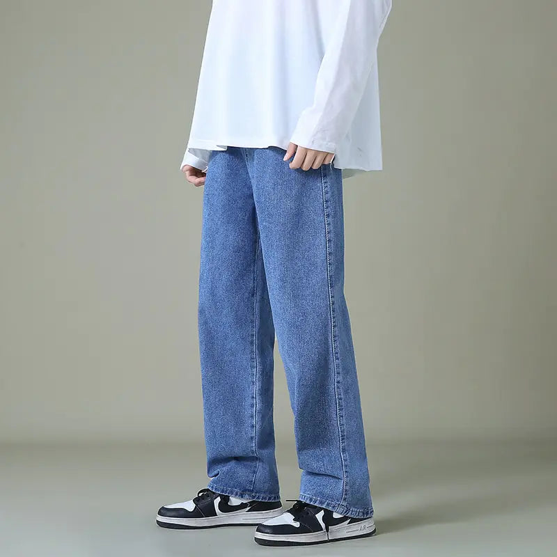 Men's Denim Wide-leg Pants - Bee Drop