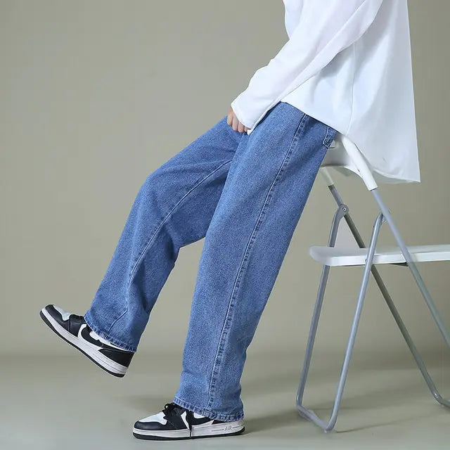 Men's Denim Wide-leg Pants - Bee Drop