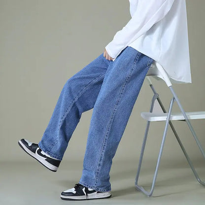 Men's Denim Wide-leg Pants - Bee Drop